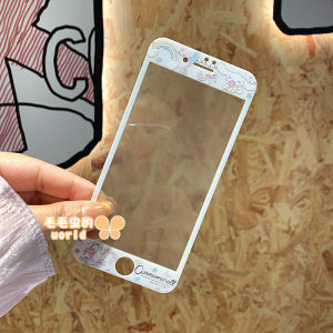 Kitty Cat KT Cartoon Tempered Glass Film for  4/4S/5/5S/6s/7/8plus Full Screen Colorful Mobile Phone Film Se2/3 Melody