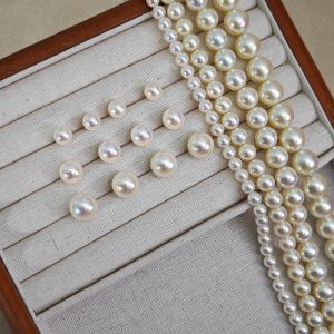 ลูกปัดครีมทองแดงสีทอง ลูกปัดครึ่งรู ลูกปัดแก้วสำหรับทำเครื่องประดับ DIY ลูกปัดทรงกลมแบบตรงสำหรับงานฝีมือ