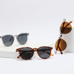 Grey Jack Kacamata Sunglasses Polarized Model Bulat TR90 Fashion Pria Wanita Anti Silau 8602