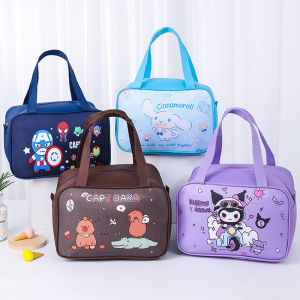 กระเป๋าใส่กล่องข้าวมื้อเที่ยงแบบมีซิปกันน้ำความจุขนาดใหญ่สำหรับผู้ใช้ในออฟฟิศ กระเป๋าใส่อาหารแบบมีซิปกันความร้อนสำหรับนักเรียนและนักศึกษา