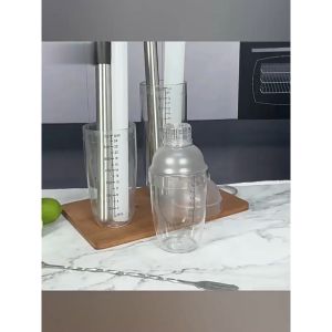 J Bình lắc Shaker pha chế nhựa chia vạch đen 350ml- 500ml - 700ml - 1000mlChày bar dầm pha chế inox 25-35cm đầu nhựa cao cấp GA5259