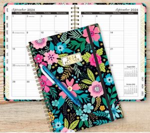 Agenda Notebook Weekly & Monthly 2025 Planner Notepad Diary Stationery schoolsupplies 100 gsm free stickers English version