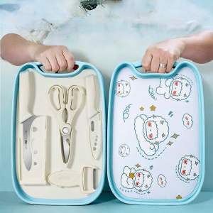 Baby Food Preparation Set Chopping Board Knife Combination