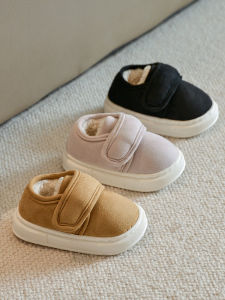 Childrens Cotton Shoes Warm Anti-Slip Fleece Lined Boys Girls Baby Winter Boots Comfortable Soft Soles Easy to Wear off