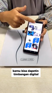 Timbangan Badan Digital Lunalife Smart 28cm Bluetooth Body Fat Scale TDB01 With USB Charging Anti Pecah