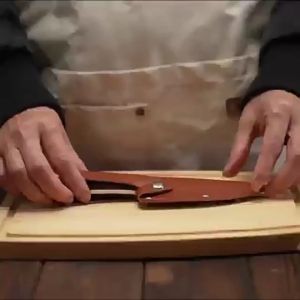 Nipiin Original Japan Kitchen Meat Knife Stainless Steel Bone Removal Boning Butchers Knife Multifunctional Knife With Leather Cover