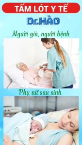 {Hàng chính hãng} Tấm lót y tế DRHAO 10miếng kích thước 52*70cm (Combo 6 gói) tấm lót siêu thấm hỗ trợ người già người bệnh.