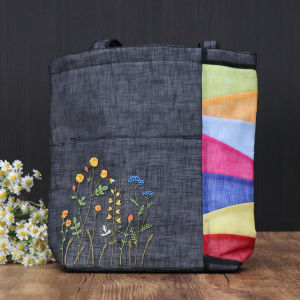 Túi Đeo Vai Thêu Họa Tiết Hoa Phong Cách Dân Tộc Hàn Quốc Túi Đựng Đồ Du Lịch Cho Nữ Túi Quà Tặng Túi Đeo Vai Bằng Vải Tre