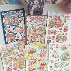 1/6PCS Korean Cute Cartoon Graffiti Dog Stickers Hand Account Planner Diary Notebook Scrapbook DIY Decorative Stickers