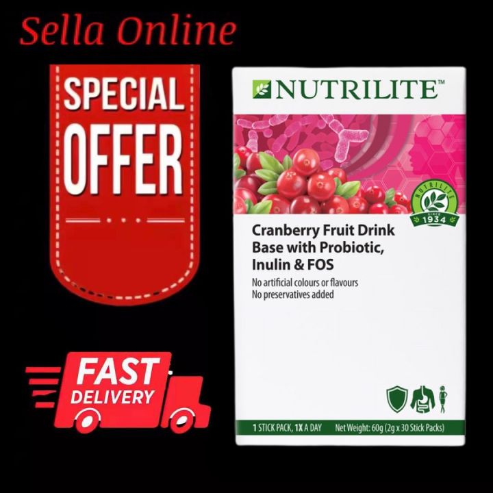 Amway Nutrilite Cranberry Fruit Drink Base With Probiotic, Inulin & FOS