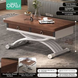 OLEPA | Adjustable Folding Square Multi-functional Table for Small Spaces