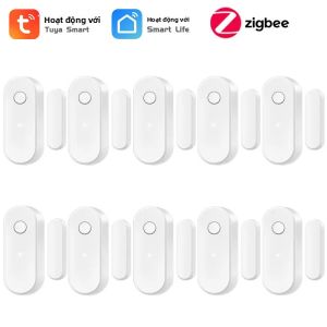 Cảm Biến Cửa Sổ Thông Minh Tuya Zigbee Giám Sát Thời Gian Thực Báo Động Xâm Nhập Trái Phép Liên Kết Tự Động Với Ứng Dụng Smart Life Yêu Cầu Cổng Trung Chuyển