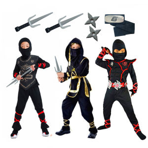Naruto Uniform Childrens Performance Costume Boys Halloween Outfit Nursery Parent-Child Dance Show Clothes Polyester Fiber