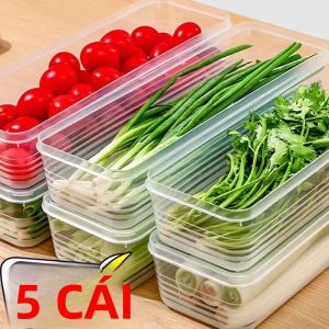 1/5 Chiếc Tủ Lạnh Hộp Bảo Quản Độ Tươi Mát Hộp Kín Cho Hành Lá Cilantro Lạnh Bảo Quản Sắc Nét Có Nắp Đậy Lọ Thực Phẩm