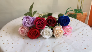 1 Pcs Artificial Rose Bouquet with Silk Cloth Home Decoration Bridal Handheld Bouquet Table Centerpiece