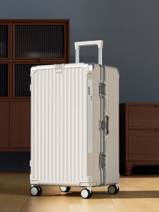 DTA Large Capacity Aluminum Frame Luggage Suitcase for Travel Thickened Hardshell Carry-On Bag Fashionable for Men And Women