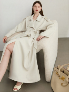 D-PLAY | Fashionable Loose Long Trench Coat