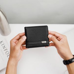VONA Bruno Wallet - Dompet Pria Lipat Dua Keren Terbaru Kulit Sintesis Model Kulit Jeruk