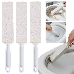 Pumice Stone Cleaning Brush for Toilet / Natural Pumice Stone Removal Stain Cleaner Brush / Long Handle Bathroom Sink & Tile Scouring Tools