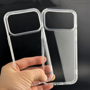 เคสโทรศัพท์ TPU ใสแบบนิ่ม HD สำหรับ iPhone 17 Air 16 15 14 13 12 11 8 7 SE2 Plus Pro Max ปุ่มกดแยกต่างหาก ฝาหลังกันกระแทกแบบนิ่ม