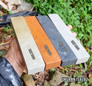 BATU ASAHAN PISAU TAJI AYAM PALING BAGUS SATU SET ISI 5 BIJI ASLI ALAM