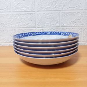 SET FOR 6 PIECES FRUIT PLATE ORIENTAL BLUES / SIZE 8 INCHES