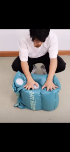 Lnflatable Foot Rest Pillow Comfort Cushion for Airplane Travel Office 3 Layers Home Use Footstool