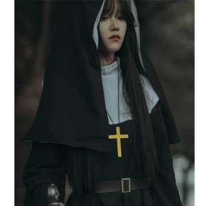 Crush me TS07 Vòng cổ chữ thập lớn mặt thánh giá gỗ to dây dài phong cách tối giản y2k punk gothic acubi Âu Mỹ ootd vibe