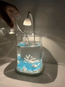 Betta fish special fish tank glass small desktop small fish tank mini viewing living room office landscaping ecological creativity