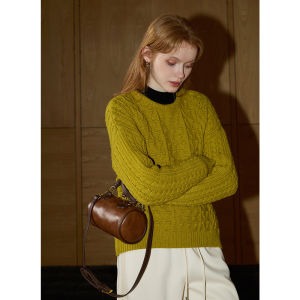 KUHNMARVIN | Áo Sweater Len Dây Thời Trang Retro Mới Cho Phụ Nữ Thu 2026