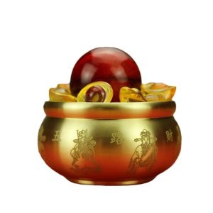 Metal Cornucopia the God of Wealth Treasure Bowl Indoor Incense Burner Home Office Fengshui Decoration