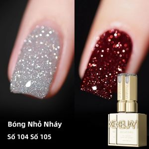 2 Chiếc 15Ml Phản Quang Lấp Lánh Gel Sơn Móng Tay Bộ Bạc Đỏ UV LED Tương Thích Cho Giáng Sinh Móng Tay DIY Bộ Dụng Cụ Làm Móng