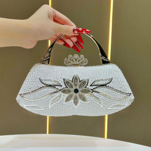 MEIFEI | Pearl Wedding Banquet Clutch Evening Bag Formal Dress Bag Cheongsam Bag Brides Bag