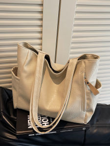Large Capacity Womens Shoulder Bag 2025 New Fashion Casual Commuter Tote Bag for Class And Travel Soft PU Leather Handbag