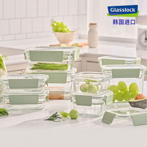 Heat Resistant Tempered Glass Long Rectangle Microwave Oven Oven Lunch Box Freshness Preservation Container Korean Brand GLASSLOCK