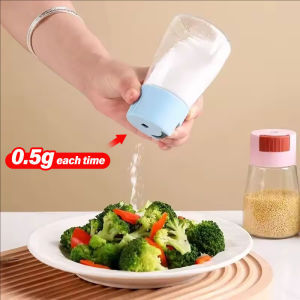 YESPERY 0.5g Measuring Salt Shaker Healthy Cooking Salt Control Dispenser Moisture-Proof Sealed Condiment Bottle Kitchen Spice Jars