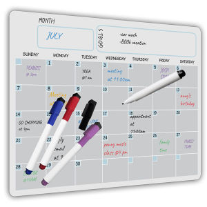 Magnetic Erase Weekly Calendar Fridge Stain Resistant Technology 2 Fine Tip Markers 1pc Eraser Refrigerator White Board
