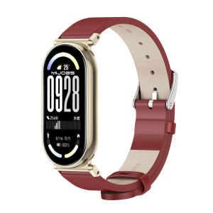 mijobs | Dây Đeo Bằng Da Cho Mi Band 8/9/10 Dây Đeo Cổ Tay Thoáng Khí Tương Thích Với Xiaomi Smart Band Dây Đeo Có Thể Điều Chỉnh Cho Thiết Bị Theo Dõi Sức Khỏe