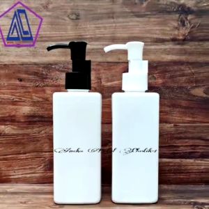Botol Sabun Cair Pump 250ml Putih Glosyy / Botol Plastik 250 Ml Kotak Pump Luxury