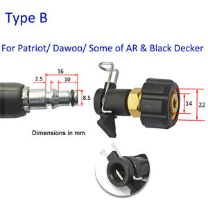 Pressure Washer Outlet Hose Connector Converter for Bosch AR Black Decker Bort Patriot Daewoo Nilfisk STIHL Water Cleaning Hose