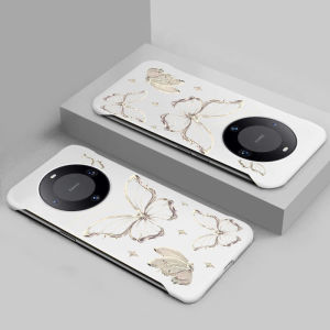 Siêu Mỏng Khung Bướm Bạc Huawei Mate60 Pro Ốp Điện Thoại Master Edition Cao Cấp 50rs Porsche Thiết Kế Chống Rơi Tản Nhiệt 30epro