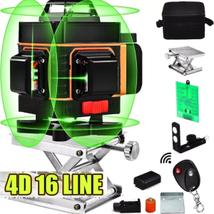 COD Taffware Mesin Laser Leveling 16 Line Green Laser 4D with Remote waterpass digital - LD-515