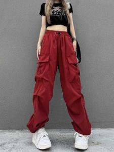American Style Dance Work Pants Womens Spring Summer New Versatile Loose Simple Trendy Cuffed Design Work Pants