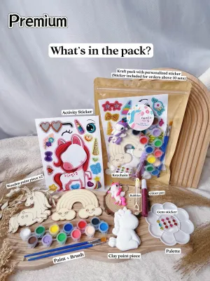 [SG Stock] Unicorn Rainbow Paint Goodie Bag Gift Kit | DIY Interactive Kids Toddler Arts Crafts Door Gift | Sensory Play Children Birthday Art Party Favour