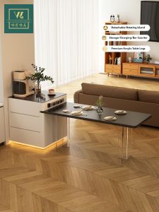 Weimei | Separate Island Dining Table for Small Open Kitchen Rock Plate Customizable