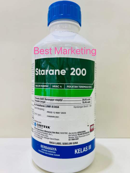 Starane 200 (1liter) / rumpai Chemical Liquid Insect Control  Pyridinecarboxylic Acid Weed Control Effective Against Broadleaf Weeds  Suitable For Palm Oil Cocoa Rubber - Lazada | Lazada