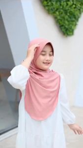 Hijab Anak Pashmina Instan Jersey Krudung Pastan Azura Pet Size 5/9 Tahun Jilbab Bergo Anak Tanggung Krudung Pasmina