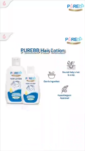 PUREBABY HAIR LOTION MENUTRISI KULIT KEPALA DAN MENYUBURKAN RAMBUT BAYI 80ML - 230ML