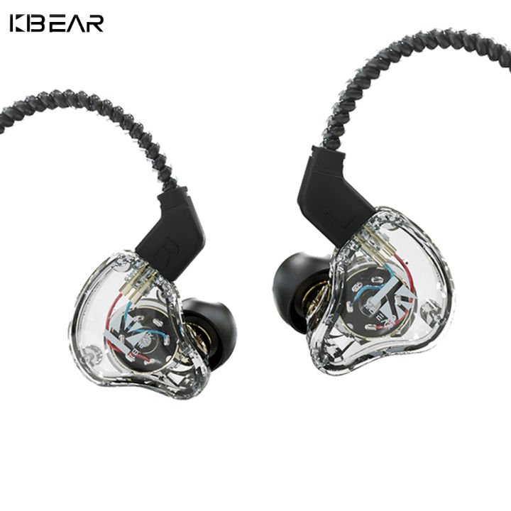 KBEAR KS1 Earphones With 4N Pure Copper Cable Dual Magnectic Circuit  Dynamic In Ear Monitor Earbuds 10mm High Polymer PET Diaphragm HIFI Wired 