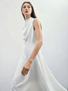AMII | Elegant and Luxurious Satin Summer Sleeveless A-Line Dress